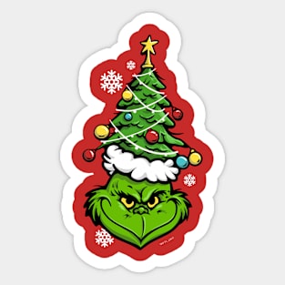 Christmas tree hat Sticker